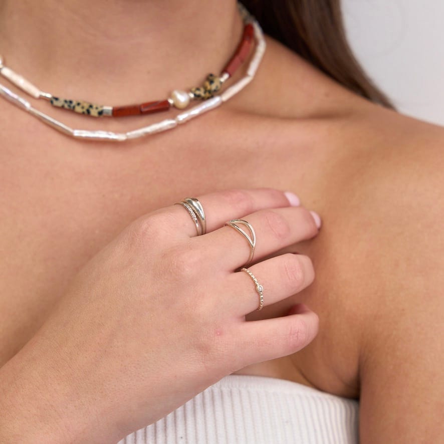 RUBY SILVER RING